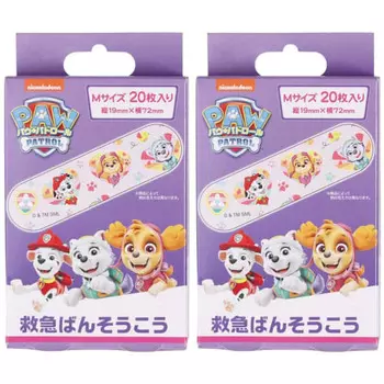 Бинты для оказания первой помощи скейтерам Paw Patrol Rescue, размер M, 40 шт. (20 шт. x 2 комплекта) Бинт сделан в Японии QQB1-A