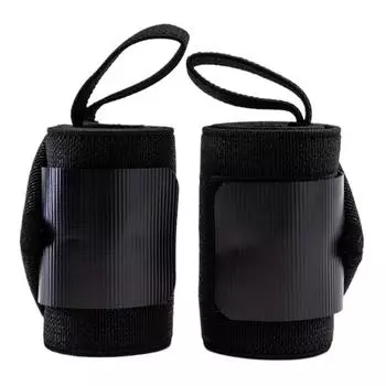 Бинты для тяжелой атлетики, поддержка запястья с петлей для большого пальца, эластичная регулируемая поддержка запястья для пауэрлифтинга, бодибилдинга Grey