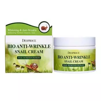 Био-крем для лица DEOPROCE против морщин с муцином улитки BIO ANTI WRINKLE SNAIL CREAM антивозрастной, 100 мл