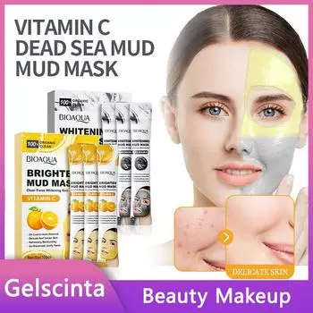 BIOAOUA Глубоко очищающая осветляющая грязевая маска с витамином С