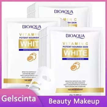 BIOAOUA Осветляющая и омолаживающая маска-эссенция с витамином С