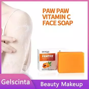 BIOAOUA Осветляющее и питательное очищающее мыло с папайей и витамином С