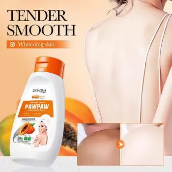 BIOAOUA Скраб для тела с витамином С, отбеливающая соль для ванн с папайей 430ml