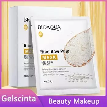 BIOAOUA Увлажняющая и увлажняющая омолаживающая маска с рисовой плазмой