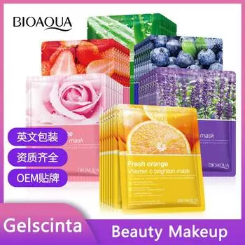 BIOAOUA Увлажняющая питательная растительная фруктовая маска для кожи