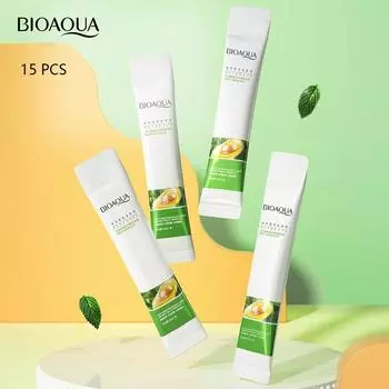 Bioaqua Avocado Fragrance Silky Smooth Маска для волос Гладкие волосы Уход за волосами Ароматная маска для волос 15pcs