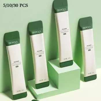 BIOAQUA Коллагеновая укрепляющая желейная маска для спокойной ночи, увлажняющая, восстанавливающая кожу, маска для сна с центеллой азиатской 5PCS