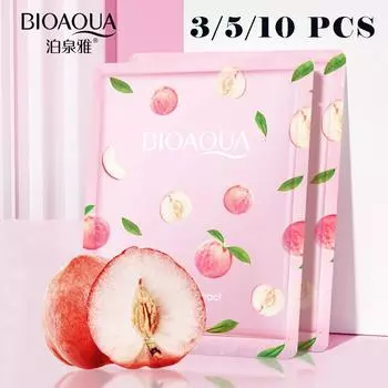 BIOAQUA Мед Персиковый Экстракт Гексапептида Молочнокислые Бактерии Тканевая Маска Для Лица 3pcs