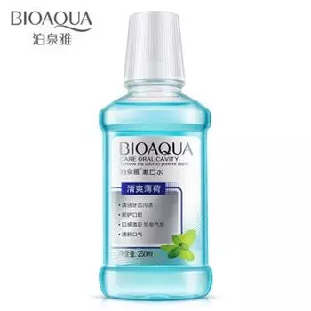 BIOAQUA Ополаскиватель для полости рта со вкусом мяты, чистый зубной камень, уход за деснами, свежее дыхание, мятный свежий очиститель для ухода за полостью рта, удобство переноски, 250 мл