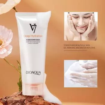 BIOAQUA Увлажняющее очищающее средство для лица Освежающая увлажняющая очищающая пенка от грязи Средства по уходу за кожей 100g