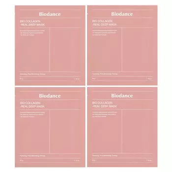 Biodance, Bio Collagen- Real Deep Beauty Mask, 4 листа, 34 г (1,19 унции) каждый