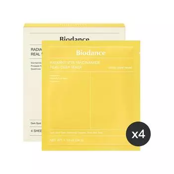 [Biodance] Маска Radiant Vita Niacinamide Real Deep 34 г*4 шт.