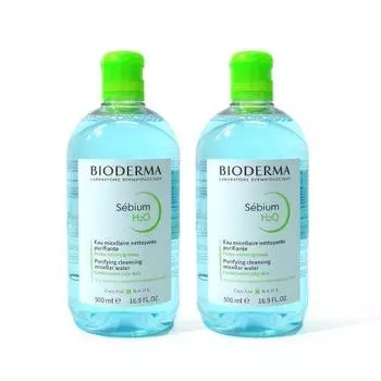 bioderam Sebium H2O Очищающая вода 500 мл x 2 упаковки