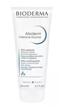 Bioderma Atoderm Intensive Cream 200 мл Увлажняющий крем для лица и тела Для чувствительной кожи, склонной к сухости Без красителей Без добавления этилового спирта