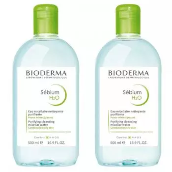 Bioderma Bioderma Sevium H2o Очищающая вода 500 мл Набор из 2 шт.