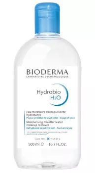 BIODERMA Hydrabio H2O 500 мл Очищающие 12 салфеток 1 флакон [Продукт] синий