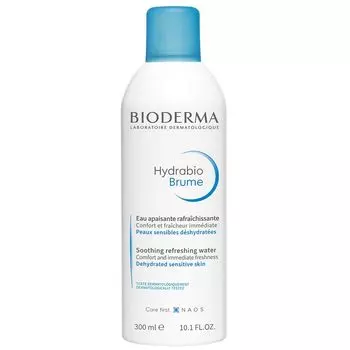 Bioderma Hydrabio Mist Water 300 мл Увлажняющий лосьон для чувствительной и сухой кожи Этил [Оригинальный продукт] Без отдушек Без красителей Без спирта