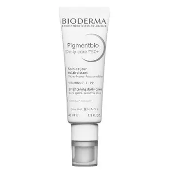 Bioderma Pigmenbio Daily UV Care White 40 мл Дневная эмульсия Для чистой и блестящей кожи Содержит производные витамина С Насыщенный цветочный аромат Без красителей