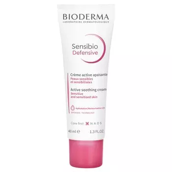 Bioderma Sansibio Cream Sensi Defense 40 мл увлажняющий крем для чувствительной кожи с содержанием спирта и парабенов, слабо этиловый спирт не добавлен [оригинальный продукт]