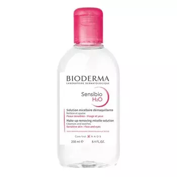 Bioderma Sansibio H2O D 250 мл Средство для снятия макияжа с лица Очищающая вода для чувствительной кожи Без отдушек Без добавления красителей Без добавления этилового спирта Нет
