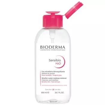 Bioderma Sensibio H2O D Очищающая вода с помпой 850 мл [Оригинальный продукт] Одной рукой
