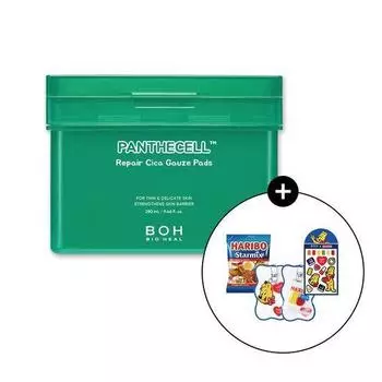 BIOHEAL BOH Panthecell Repair Cica Gauze Pad Limited Edition (+80 refills, jelly, stickers, key ring) [Haribo Collaboration O] Pad Limited Edition
