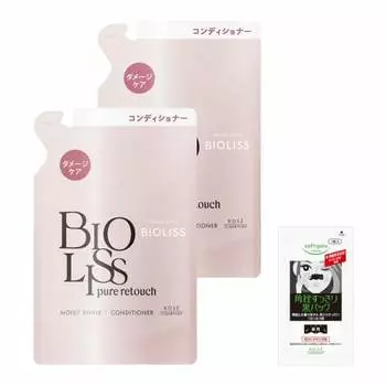 Biolis Pure Retouch Payatuya Hair Conditioner Refill 340mL (Set of 2) Includes Bonus Damage Care Moist Shiny