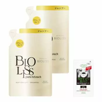 Biolis Pure Retouch Unesara Шампунь Сменный блок 340 мл (Набор из 2) Бонус Прямой Тип Прямой и Гладкий