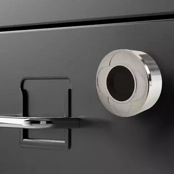 Биометрический замок с отпечатком пальца Замок для ящика шкафа Умные замки для ящиков Противоугонный дверной замок Длительное время ожидания Мебельная фурнитура чёрный