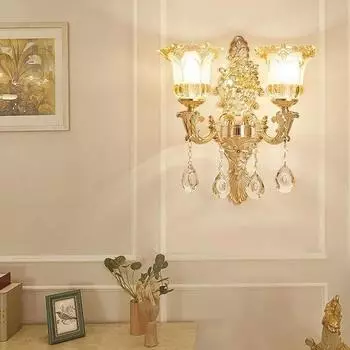 Биомиметическая дендритная хрустальная люстра Постмодернистская роскошная хрустальная лампа One Size золотой