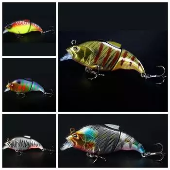 Биомиметические VIB Вибрационные воблеры Crankbait Vibration Шарнирная наживка Многосекционная наживка Форель