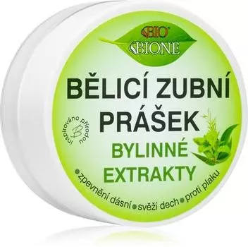 Bione Cosmetics Dentamint Herbal Extracts отбеливающий зубной порошок TU прозрачный