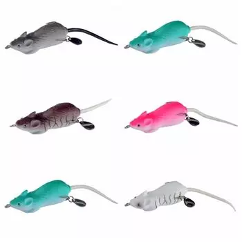 Bionic Bait Little Thunderfrog Mouse Fishing Lure Mouse Bait Mouse Fishing Lure Soft Crank Bait розовый