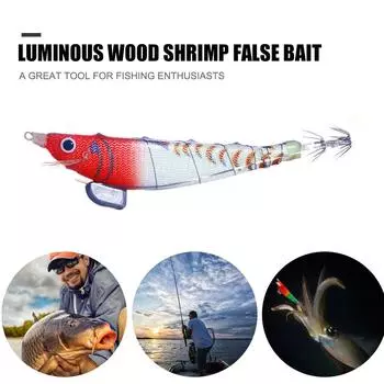 Bionic Shrimp Baits 12 см 14,3 г Светящаяся приманка для ловли рыбы для любителей (белый)