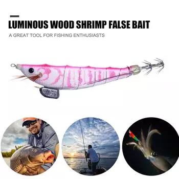 Bionic Shrimp Baits 12 см 14,3 г Светящаяся приманка для ловли рыбы для любителей (розовый)