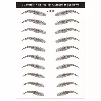 Бионическая водонепроницаемая долговечная 4D татуировка наклейка для бровей полупостоянная нашивка для бровей 5