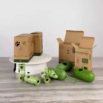 Биоразлагаемые мешки для мусора для домашних животных, утолщенные портативные мешки с принтом для собачьих какашек, экологически чистые уличные мешки для сбора какашек для домашних животных с органайзером