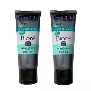 Biore Home de Esthe Charcoal Большая емкость 200 г x 2 бутылки Массажный очищающий гель для лица для разглаживания кожи [Набор]