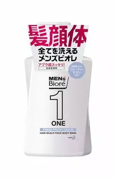 Biore ONE Full Body Cleanser Fruity Sabon Scent Pump 480 мл Мужской все-в-одном
