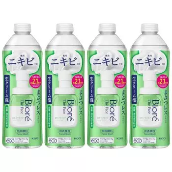 Biore The Face Acne Care Refill 340 мл Бонусный набор из 4 штук +
