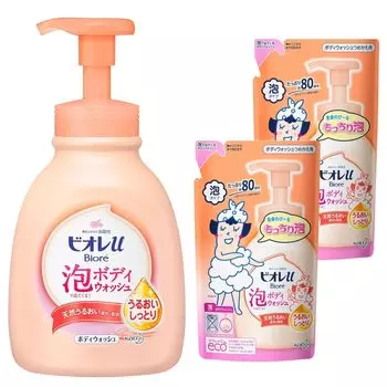 Biore U Foam Body Wash Moisturizing Body 600ml Refill 480ml Bonus included 1 body 2 refills set + + +