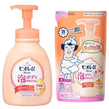 Biore U Foam Body Wash Moisturizing Body 600ml Refill 480ml Bonus included 1 body 1 refill set + + +