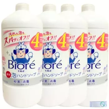 Biore u Пенное мыло для рук, сменный блок 770 мл x Набор из 4 бутылок, фруктовый аромат [Акция от официального представителя]