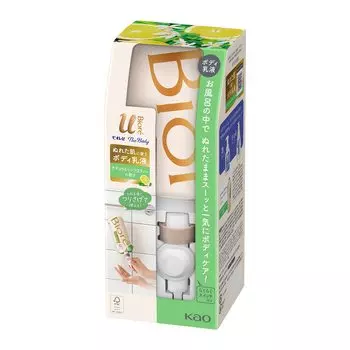 Biore u The Body emulsion for wet natural citrus tea scent set nozzle hanging pack One push while standing in the bathroom Body cream 300ml [The Body]