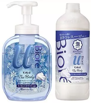 Biore U The Body Foam Type Innocent White Scent Pump 540ml Refill 450ml в комплекте шариковая ручка с краской для тела будет доставлена по адресу + Бонус (эко-ручка, случайная)