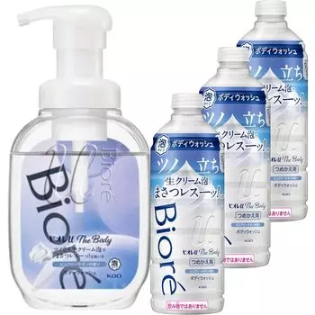 Biore U The Body Foam Type Purely Savon Pump Refill 440 мл Бонус включен 1 Body 3 Refills Set + +