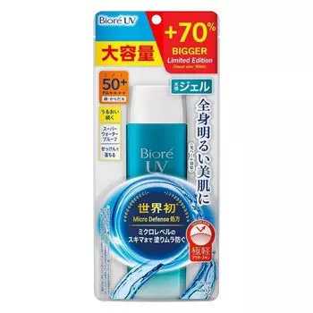 Biore UV Aqua Rich Watery Gel, в разы больше обычного солнцезащитного крема, 155 мл [Большая емкость] (1.7 продукт) SPF50+ / ПА++++ (х 1)