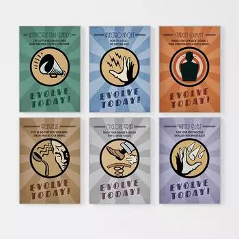 Bioshock Плазмиды Плакат Электро Телеки Циклон Гипнот Мастерство Винтаж Клуб Домашняя Роспись Бар Гараж Картина Маслом 21cm30cm NoFrame