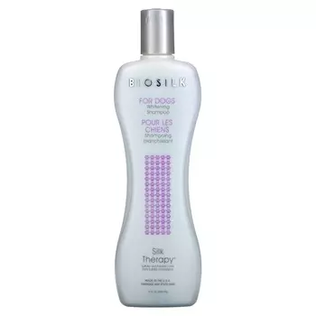 Biosilk, Silk Therapy, отбеливающий шампунь для собак, 12 жидких унций (355 мл)