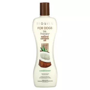 Biosilk, Silk Therapy, с кондиционером на основе натурального кокосового масла, для собак, 12 жидких унций (355 мл)